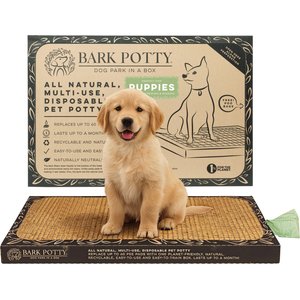 Bark Potty Natural Disposable Dog & Cat Potty Pad, Unscented, 20 x 30-in