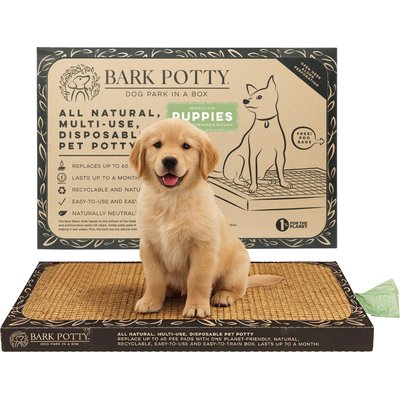 Bark Potty Bark Potty Natural Disposable Dog & Cat Potty Pad, Unscented, 20 x 30-in