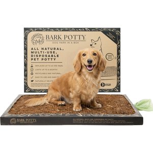 Bark Potty Natural Disposable Dog Potty Pad, 16x24-in