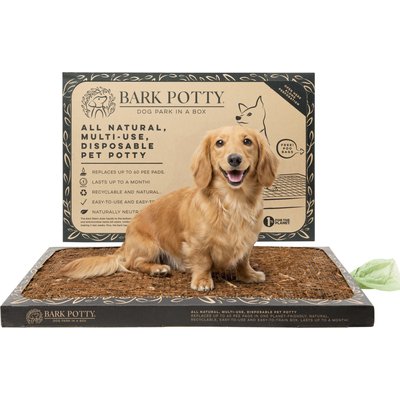 Bark Potty Bark Potty Natural Disposable Dog Potty Pad, 16x24-in