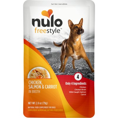 Nulo Nulo FreeStyle Chicken, Salmon, & Carrot in Broth Dog Food Topper, 2.8-oz, case of 6
