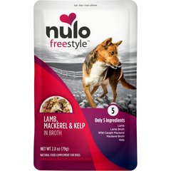Nulo FreeStyle Lamb, Mackerel, & Kelp in Broth Dog Food Topper, 2.8-oz, case of 24
