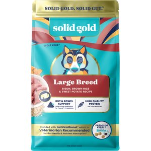 Solid Gold NutrientBoost Bison & Brown Rice Large Breed Gut Health Whole Grain Dry Dog Food, 22-lb bag