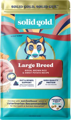 Solid Gold NutrientBoost Bison & Brown Rice Large Breed Gut Health Whole Grain Dry Dog Food, 22-lb bag