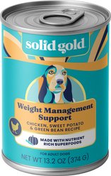 Solid Gold Fit & Fabulous Chicken, Sweet Potato & Green Bean Weight Control Recipe Grain-Free Canned Dog Food, 13.2-oz can, bundle of 12 