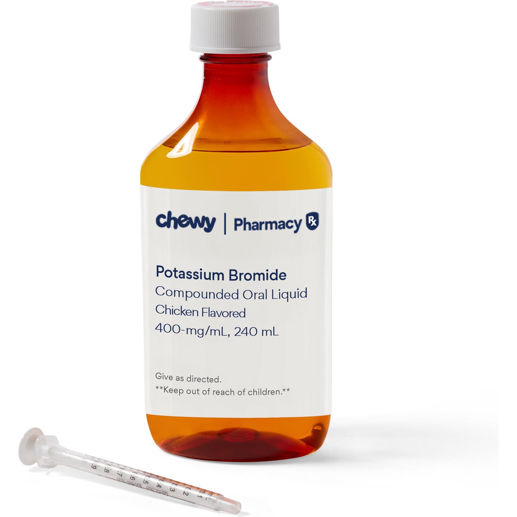 Potassium Bromide Compounded Chicken Oral Aqueous Solution, 400 mg/mL, 240 mL for Veterinary use