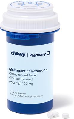 Gabapentin/Trazodone HCL Compounded Tablet, 200 mg/100 mg, 90 tablets for  Veterinary use - Easy Refills