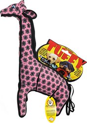 Tuffy's Zoo Giraffe Squeaky Dog Plush Toy, Pink slide 2 of 5