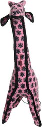 Tuffy's Zoo Giraffe Squeaky Dog Plush Toy, Pink