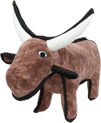 Tuffy's Medium Barnyard Bull Squeaky Dog Plush Toy, Brown slide 2 of 5