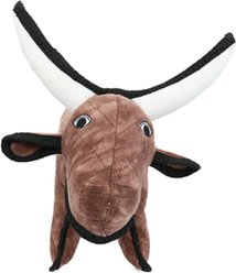 Tuffy's Medium Barnyard Bull Squeaky Dog Plush Toy, Brown slide 1 of 5