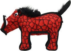 Tuffy's Desert Warthog Squeaky Dog Plush Toy, Red