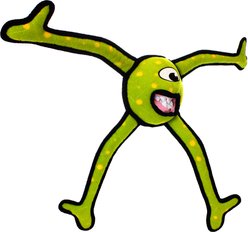 Tuffy's Alien Ball Green Legs Squeaky Dog Plush Toy, Green slide 2 of 5