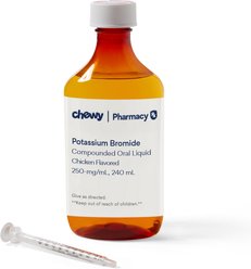 Potassium Bromide Compounded Chicken Oral Aqueous Solution, 250 mg/mL, 240 mL for Veterinary use