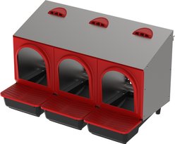 My Favorite Chicken 3-Hole Metal Rollout Chicken Nest Box