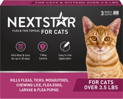 NextStar Fast Acting Cat Flea & Tick Treatment 3 doses