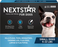 NextStar Flea & Tick Spot Treatment for Small Dogs, 5-22 lbs, 6 Doses (6-mos. supply)
