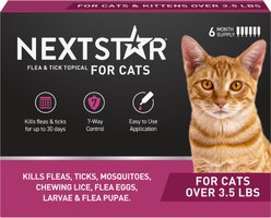 NextStar Fast Acting Cat Flea & Tick Treatment, 6 doses