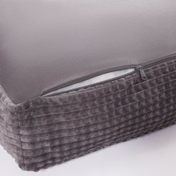 MODERN THREADS Ultra Plush Orthopedic Memory Foam Pillow Bed for Large Dogs with Supportive Filling & Stylish Textured Design, Charcoal, Large slide 2 of 2