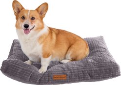 MODERN THREADS Ultra Plush Orthopedic Memory Foam Pillow Bed for Large Dogs with Supportive Filling & Stylish Textured Design, Charcoal, Large