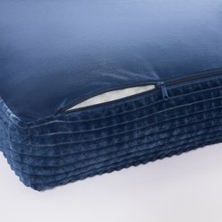 MODERN THREADS Ultra Plush Orthopedic Memory Foam Pillow Bed for Large Dogs with Supportive Filling & Stylish Textured Design, Blue, XX-Large slide 2 of 6