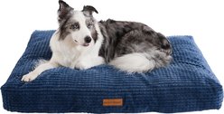 MODERN THREADS Ultra Plush Orthopedic Memory Foam Pillow Bed for Large Dogs with Supportive Filling & Stylish Textured Design, Blue, XX-Large