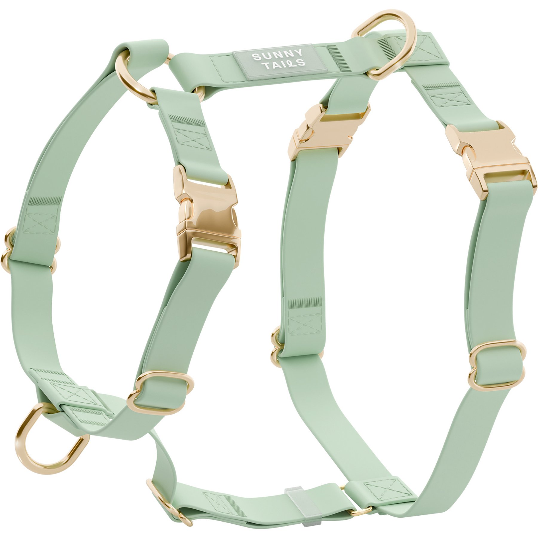 Sunny Tails Cloud Lite Waterproof Metal No-Pull Dog Harness, Pistachio Green, Large: 26 to 38-in chest