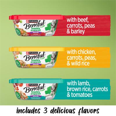 Show full view: Purina Beneful Freshly Prepared Blends Variety Pack Wet Dog Food, 10-oz, case of 6 slide 6 of 11