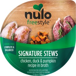 Nulo FreeStyle Chicken, Duck, & Pumpkin Stew Wet Cat Food, 2.8-oz pouch, case of 24