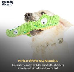 Huxley & Kent Fetchies Gus Gator Squeaky Plush Dog Toy, Green, Large slide 2 of 8