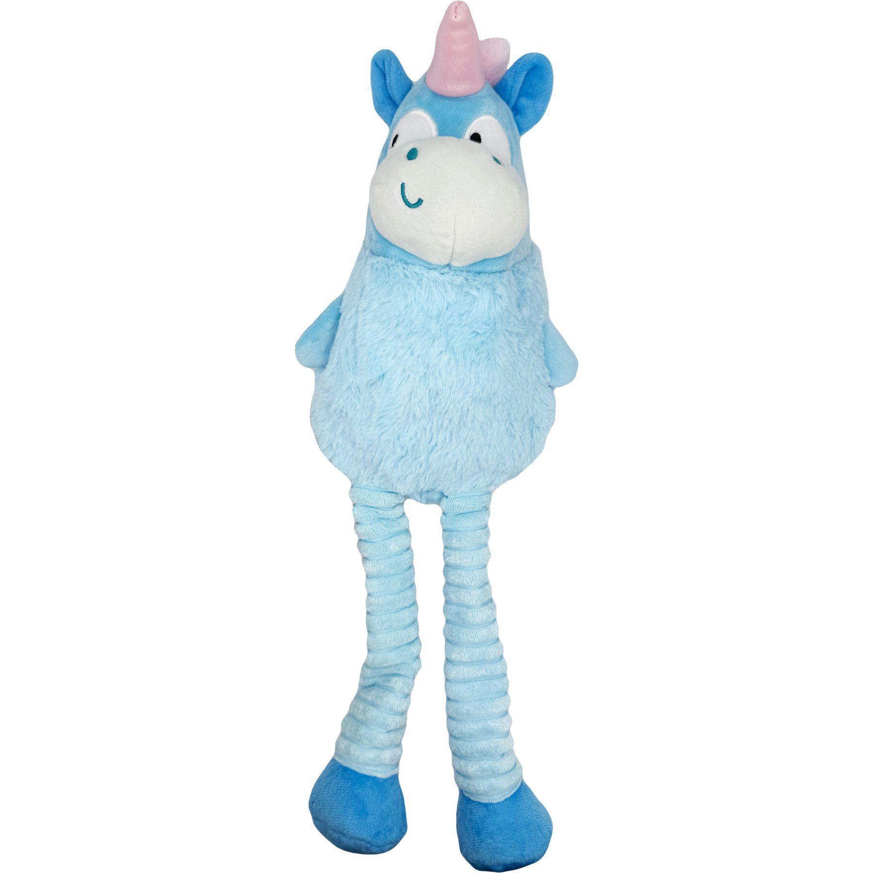 Huxley & Kent Lankies Luna Unicorn Squeaky Plush Dog Toy, Blue, Small