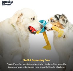 Huxley & Kent Lankies Red Rooster Squeaky Plush Dog Toy, Red/Teal/Yellow, Large slide 2 of 8