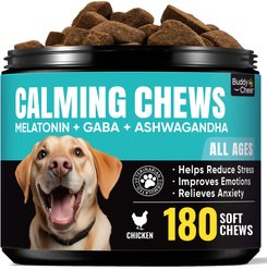 BuddyCheer Chicken Flavored Soft Chew Calming Supplement for Dogs, 180 count
