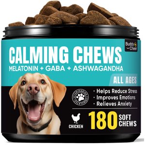 BuddyCheer Chicken Flavored Soft Chew Calming Supplement for Dogs, 180 count