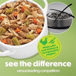 Purina Beneful Freshly Prepared Meals Simmered Chicken Medley with Carrots, Green Beans & Wild Rice Wet Dog Food, 10-oz, case of 8 slide 2 of 8