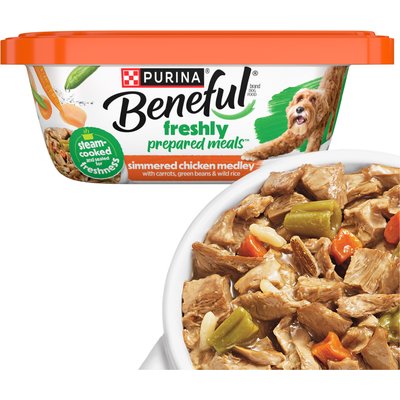 Purina Beneful Beneful Chicken with Green Beans, Carrots & Rice Dog Food, 10-oz, 8 ct