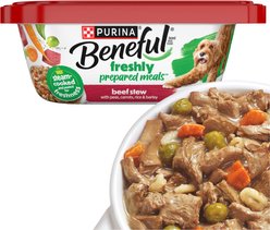 Purina Beneful Freshly Prepared Meals Beef Stew with Peas, Carrots, Rice & Barley Wet Dog Food, 10-oz, case of 8