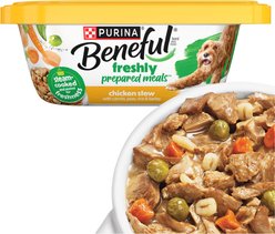 Purina Beneful Freshly Prepared Meals Chicken Stew with Rice, Carrots, Peas & Barley Wet Dog Food, 10-oz, case of 8