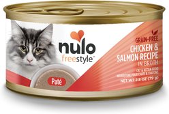 Nulo Grain-Free Chicken & Salmon Recipe Pate Wet Canned Food for Cats & Kittens, 2.8-oz can, case of 12