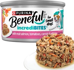 Purina Beneful IncrediBites with Real Salmon & Gravy Small Breed Wet Dog Food, 3-oz can, case of 12