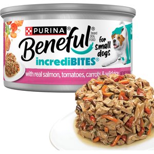 Purina Beneful IncrediBites with Real Salmon & Gravy Small Breed Wet Dog Food, 3-oz can, case of 12