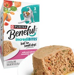 Purina Beneful IncrediBites Pate with Real Salmon Recipe Small Breed Wet Dog Food, 3-oz can, case of 24