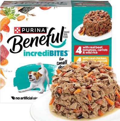 PURINA BENEFUL IncrediBites Adult Variety Pack Chicken Beef & Salmon Small  Breed Wet Dog Food, 3-oz, case of 12 - Chewy.com