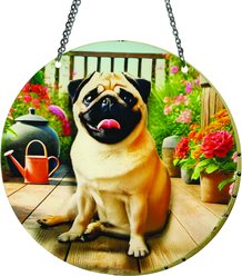 d'ears Pug on Deck Suncatcher slide 1 of 2