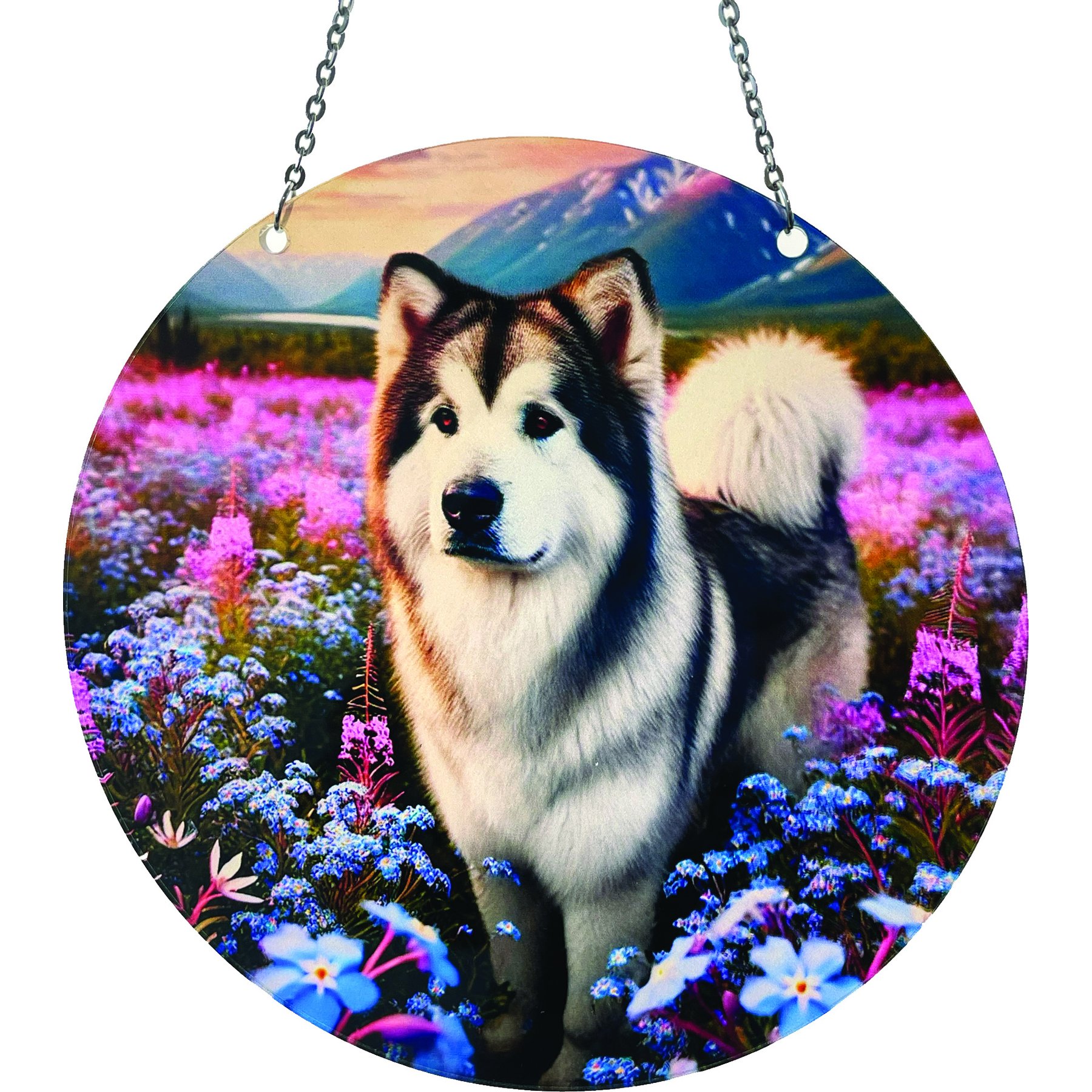 d'ears Alaskan Malamute Suncatcher