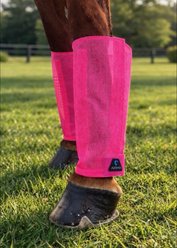 Shires Equestrian Products ARMA Mesh Horse Fly Boots, Pink, Large