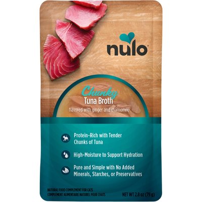 Nulo Nulo FreeStyle Chunky Tuna Broth Wet Cat Food Topper, 2.8-oz pouch, case of 24