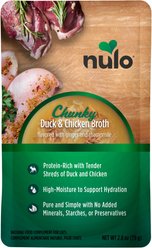 Nulo FreeStyle Chunky Duck & Chicken Broth Wet Cat Food Topper, 2.8-oz pouch, case of 24