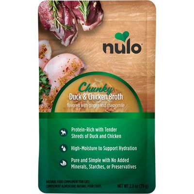 Nulo Nulo FreeStyle Chunky Duck & Chicken Broth Wet Cat Food Topper, 2.8-oz pouch, case of 24