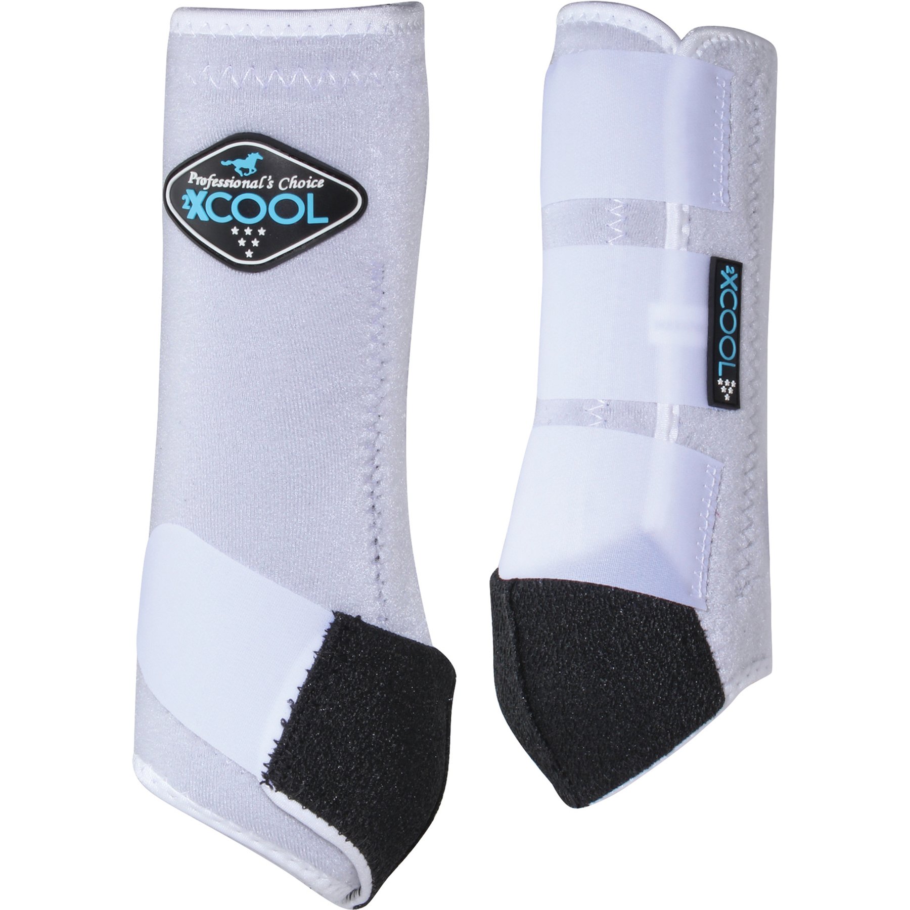 Professional's Choice 2XCool Sports Medicine Horse Boot, Fronts, White, Large, 2 count